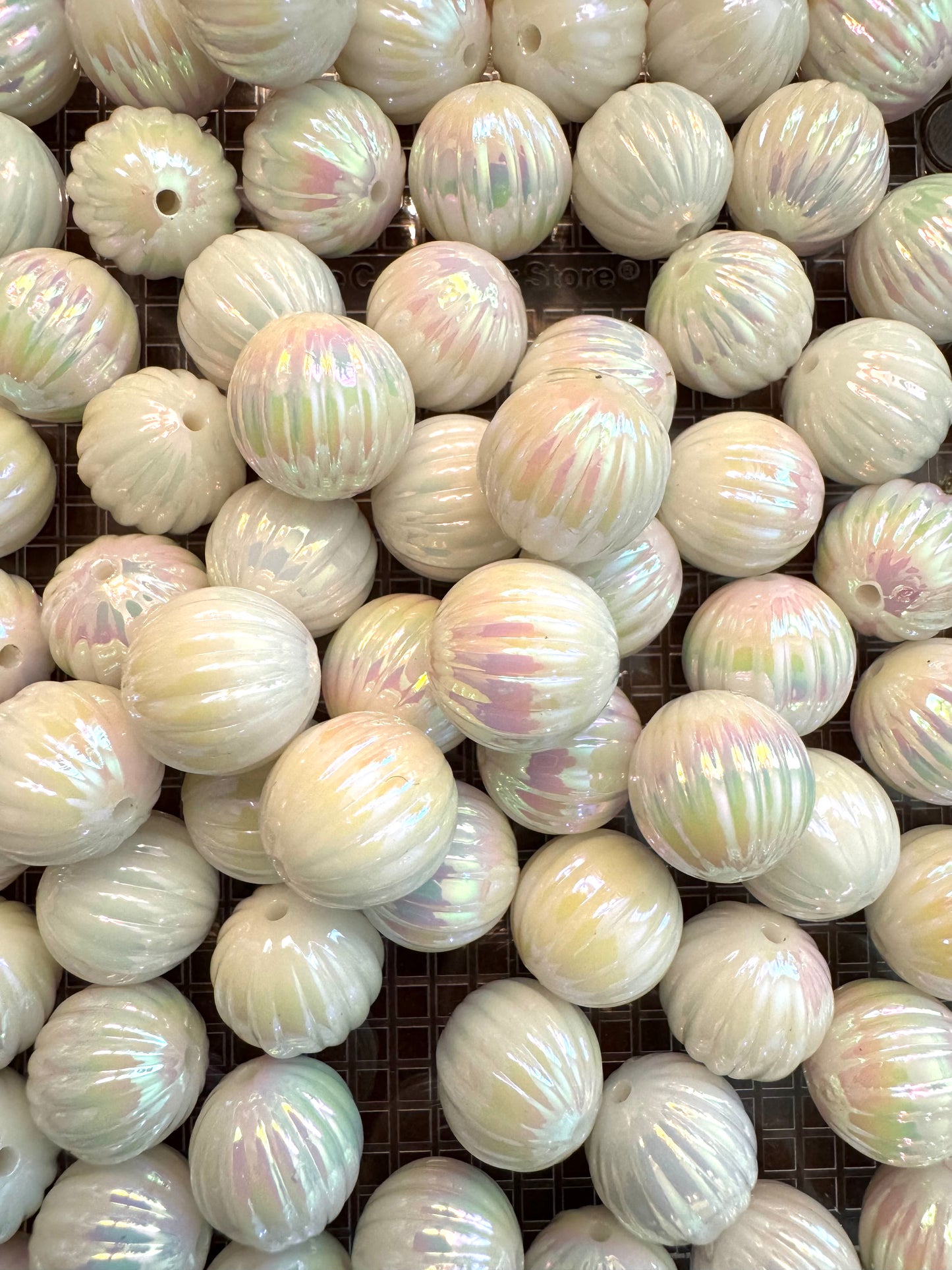 White Pumpkin Beads